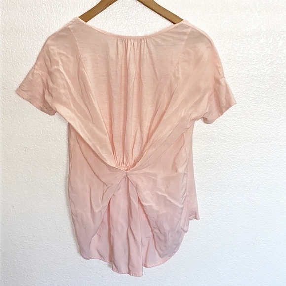 Amadi Light Pink Gathered Back Short Sleeve Shirt - Picture 6 of 9